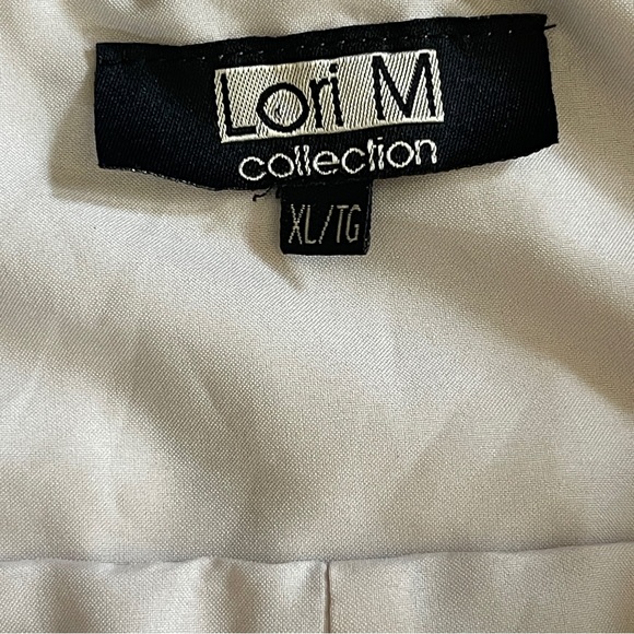 XL Size LORI M Lavender Floral Strapless Lined Maxi Dress - Picture 7 of 10